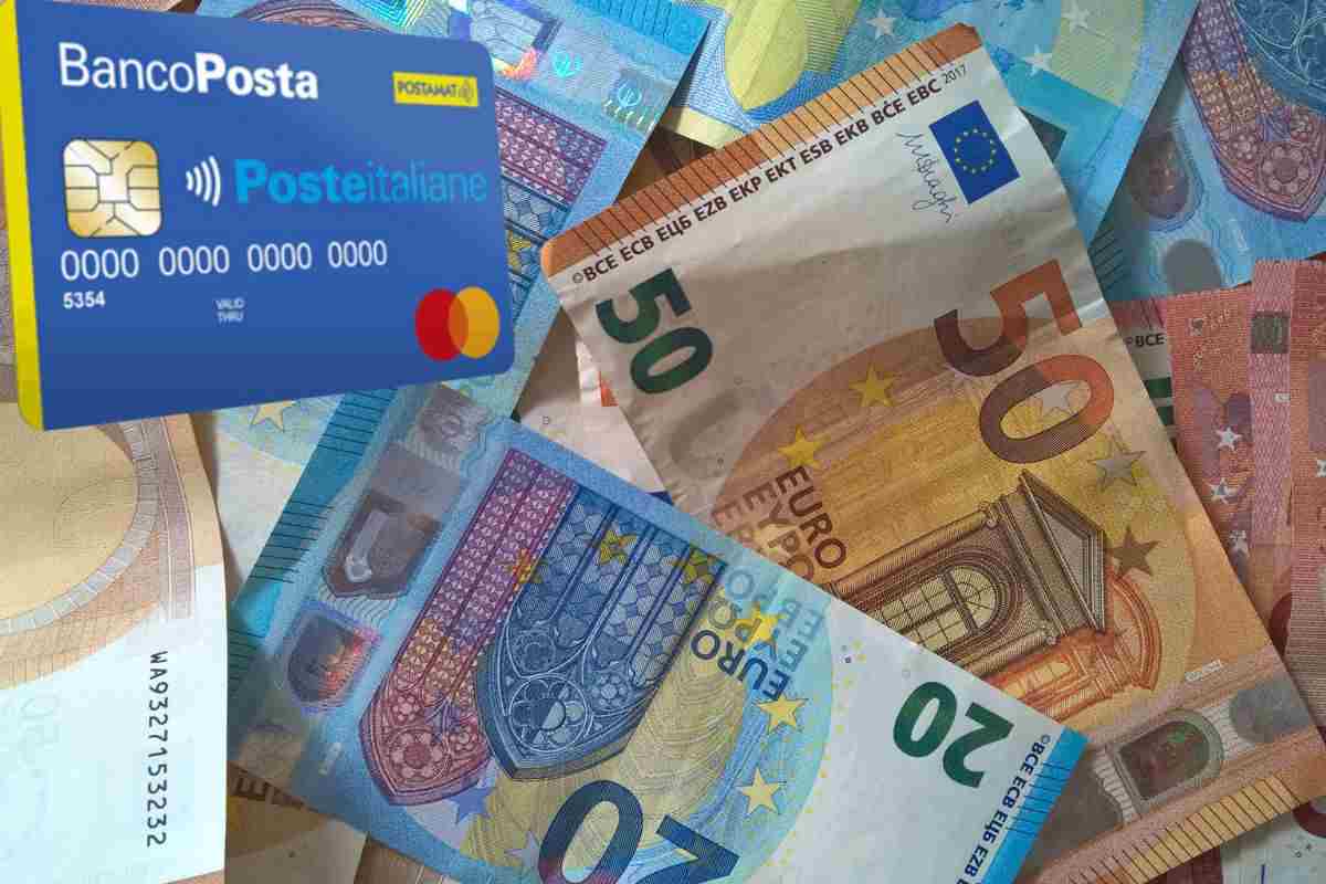 Carta BancoPosta e banconote euro